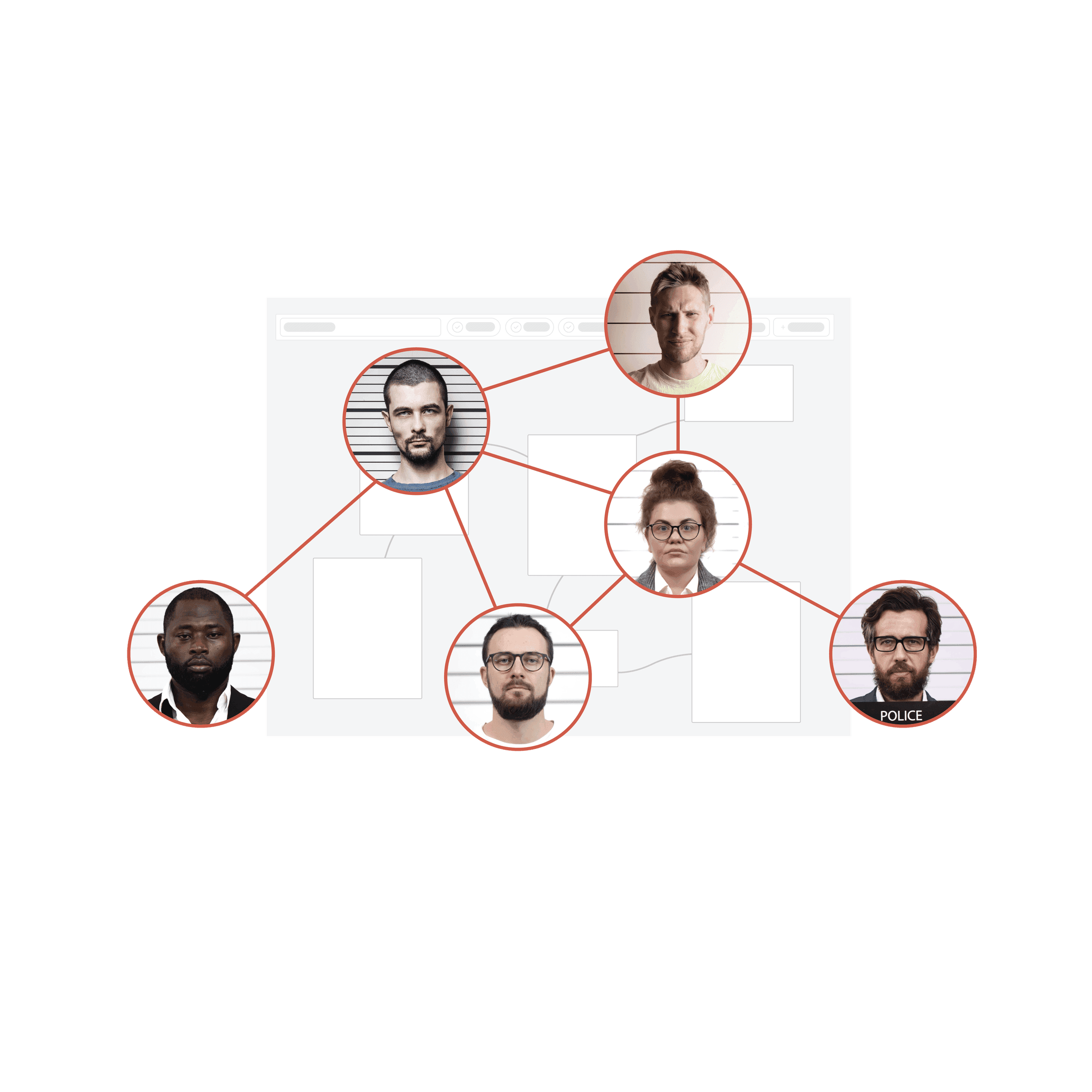 Network of linked offenders operating across multiple jurisdictions