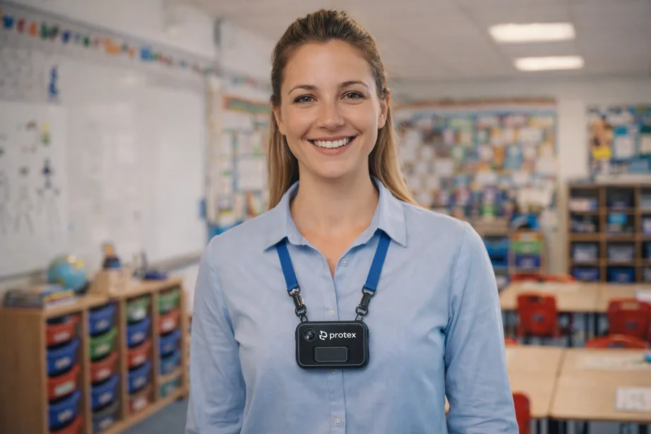 Shop colleague wearing a ShopSafe ONE body worn camera