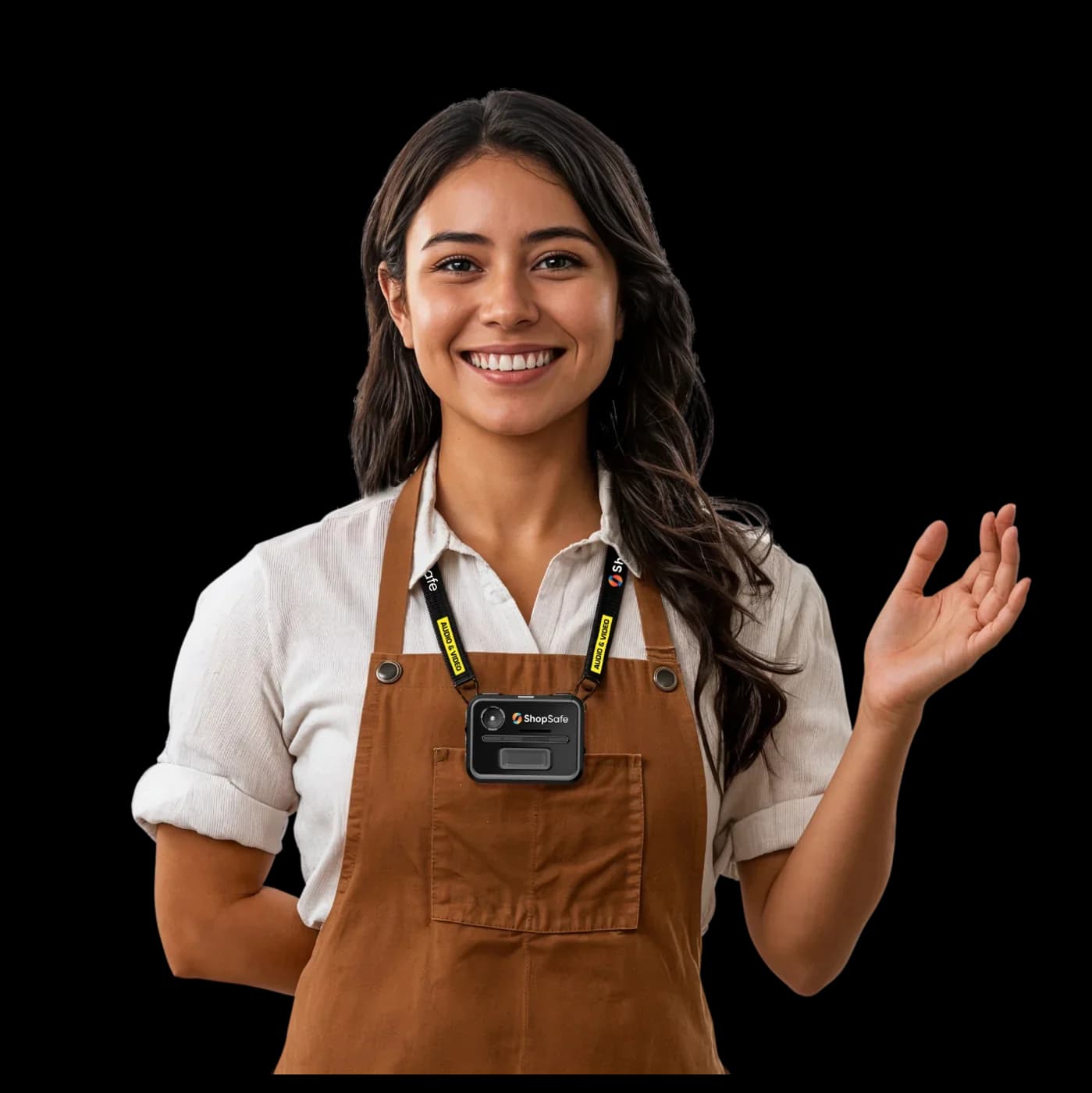 Retail colleague wearing a ShopSafe ONE body-worn camera